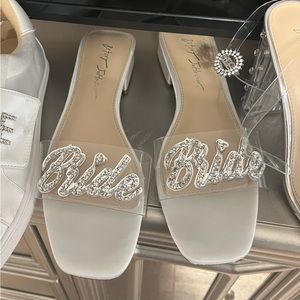 Betsy johnson bride slippers